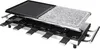 A raclette grill with a griddle and a stone plate. Produktbild-Vorschau