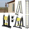 TolleTour Teleskopleiter 2,5m+2,5m mit Rädern Stehleiter Produktbild-Vorschau 1