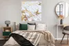 MuchoWow® Poster Marmor - Gold - Weiß 100x100 cm - Produktbild-Vorschau 4