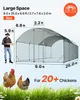 Pollaio VEVOR, 2,7x7,6x2 m, recinto per polli con copertura Anteprima dell’immagine prodotto 2