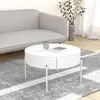 Table basse 'Rill' avec tiroir rond pieds métal 36 x Ø60 cm Voir les images du produit 1