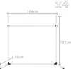 A diagram showing the dimensions of a dog agility hurdle set. Produktbild-Vorschau
