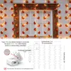 LED-Lichtgordijn 2x2 m, 200 warmweiße Blätter, 8 Modi, Timer, USB Productafbeelding-voorbeeld