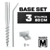 MAXERIO® 80 cm 3er Base-Set Schraubfundamente inkl. Konsole Produktbild-Vorschau 2