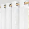Voile Gardinen 260 x 140 cm, 2er Set, weiß, Leinenoptik, Produktbild-Vorschau 1
