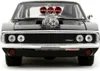Front view of a black 1970 Dodge Charger R/T model car with a prominent supercharger. Náhľad obrázku produktu