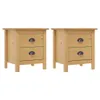 vidaXL Tables de nuit Hill 2 pcs. 46x35x49,5 cm pin massif Voir les images du produit 15