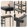 Collage of four close-up images showing details of a bar stool and a bar table set. Náhľad obrázku produktu