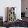Holz CD DVD Stand Regal Galerie Glastür Produktbild-Vorschau 6