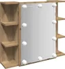 vidaXL Spiegelschrank mit LED Artisan Eichen-Optik Produktbild-Vorschau 1