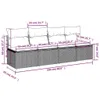 Gartensofa mit Kissen 4-Sitzer Schwarz Poly Rattan Produktbild-Vorschau 9