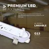 hoftronic LED Feuchtraumleuchte 150cm 1x30W IP65 Grau Produktbild-Vorschau 3