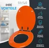 SANILO® WC sedátko s mechanismem soft-close oranžové, WC Náhled obrázku produktu 3