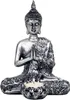 Buddha mit Kerzenhalter silberfarben – 326 g; 20,5 cm Produktbild-Vorschau 1