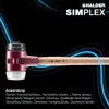 Kladivo SIMPLEX 80 mm, gumové/Superp. Halder | Náhľad obrázku produktu 13