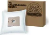 A product shot of vacuum cleaner bags and their packaging. Produktbild-Vorschau