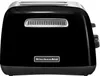 A black KitchenAid toaster is shown from the front. Voir les images du produit