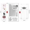 Diagram showing the components of a retractable ceiling clothes dryer and its assembly process. Voir les images du produit