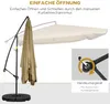 Outsunny Ampelschirm 295x295cm Sonnenschirm mit Netzseiten Produktbild-Vorschau 5
