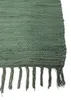 carpetfine Tapis tissé à plat Kilim Chindi Uni couloir vert Voir les images du produit 5