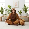 Pyžamo overal Kigurumi kostým pre dospelých Hnedá Kapybara Náhľad obrázku produktu 3