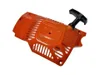 A single orange chainsaw starter cover with a black pull handle, isolated on a white background. Náhled obrázku produktu