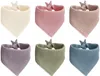 Babybibs - Set van 6 - Bandana-bibs van katoenen mousseline Productafbeelding-voorbeeld 1