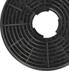 Close-up of a black circular carbon filter for a range hood, seen from a top-down perspective. Produktbild-Vorschau