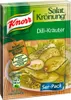 A package of Knorr salad dressing mix with dill and herbs, showing sliced cucumbers and lettuce. Produktbild-Vorschau