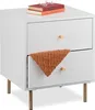 Relaxdays Nachttisch mit 2 Schubladen, Nachtschrank Produktbild-Vorschau 1