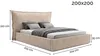 VALLH Polsterbett Bett 200x200 mit bettkasten Beige Samt - Produktbild-Vorschau 5
