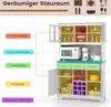 A diagram illustrating the storage features of a kitchen cabinet. Podgląd zdjęcia produktu