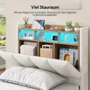 Lit capitonné AODEMOKO avec éclairage LED, lit avec Voir les images du produit 6