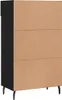 vidaXL Scarpiera nera 60x35x105 cm Materiale a base di Anteprima dell’immagine prodotto 9