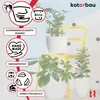 KOTARBAU® Lot de 3 pots de fleurs avec soucoupes, blanc  ⌀ Voir les images du produit 5