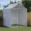 vidaXL Cuccia per cani da esterno con tetto Silver 2x2x2,5 Anteprima dell’immagine prodotto 9