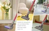 Collage of images showing a vacuum cleaner head on different floor types, with text describing its suitability. Produktbild-Vorschau