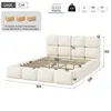Letto imbottito idraulico Flieks, 180x200 cm, con spazio Anteprima dell’immagine prodotto 4