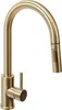 A gold kitchen faucet with a pull-down sprayer. Produktbild-Vorschau