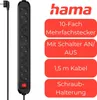 Steckdosenleiste, 10-fach, Schalter, Wandmontage, 1,5 m, Produktbild-Vorschau 2