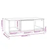 Couchtisch Grau Sonoma 102x50x36 cm Holzwerkstoff Produktbild-Vorschau 8