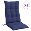 vidaXL Hochlehner-Auflagen 2 Stk. Marineblau Oxford-Gewebe Produktbild-Vorschau 1