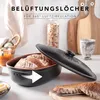 Römertopf Brottopf oval MEDI 2,3 Liter - Brotkasten Schwarz Produktbild-Vorschau 4
