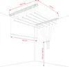 Suszarka sufitowa 7x160 cm biała podsufitowa wytrzymała Podgląd zdjęcia produktu 8