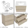Waschtisch mit Unterschrank 60cm Alast Badmöbel Set Eiche Produktbild-Vorschau 3