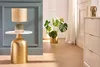 Miliboo - Runder Design-Beistelltisch aus Metall goldfarben Produktbild-Vorschau 2
