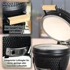 Kamado Grill Keramikgrill mit Deckel Ø32cm Thermometer bis Produktbild-Vorschau 6