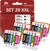 20er Pack 550 XL 551 XL Kompatible Tintenpatronen Ersatz Produktbild-Vorschau 1