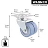 WAGNER Soft-Doppellenkrolle - Ø 50 mm, Stahl verzinkt, blau Produktbild-Vorschau 2