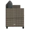 Side view of a grey poly rattan sun lounger with a grey cushion. Produktbild-Vorschau